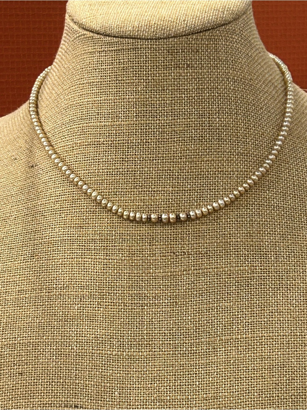 Sterling Silver Cultured Pearl Necklace 8.5”